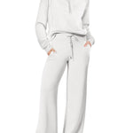 Women’s 2-Piece Sports Suit – Loose Wide-Leg Pant & Casual Top for Comfort and Style | VexoFinds