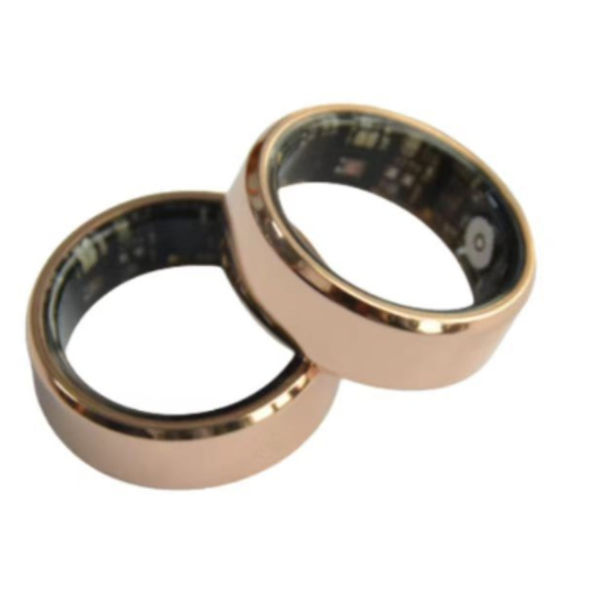 Smart fitness ring for men and women, stylish design in gold, perfect for activity tracking and wellness monitoring.