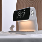 Creative 3 In 1 Bedside Lamp Wireless Charging LCD Screen Alarm Clock  Wireless Phone Charger | VexoFinds