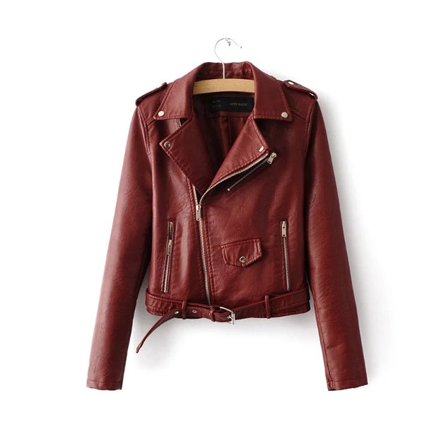 Autumn Winter Women’s Faux Leather Jacket – Korean Style Loose Fit Zipper Coat | VexoFinds